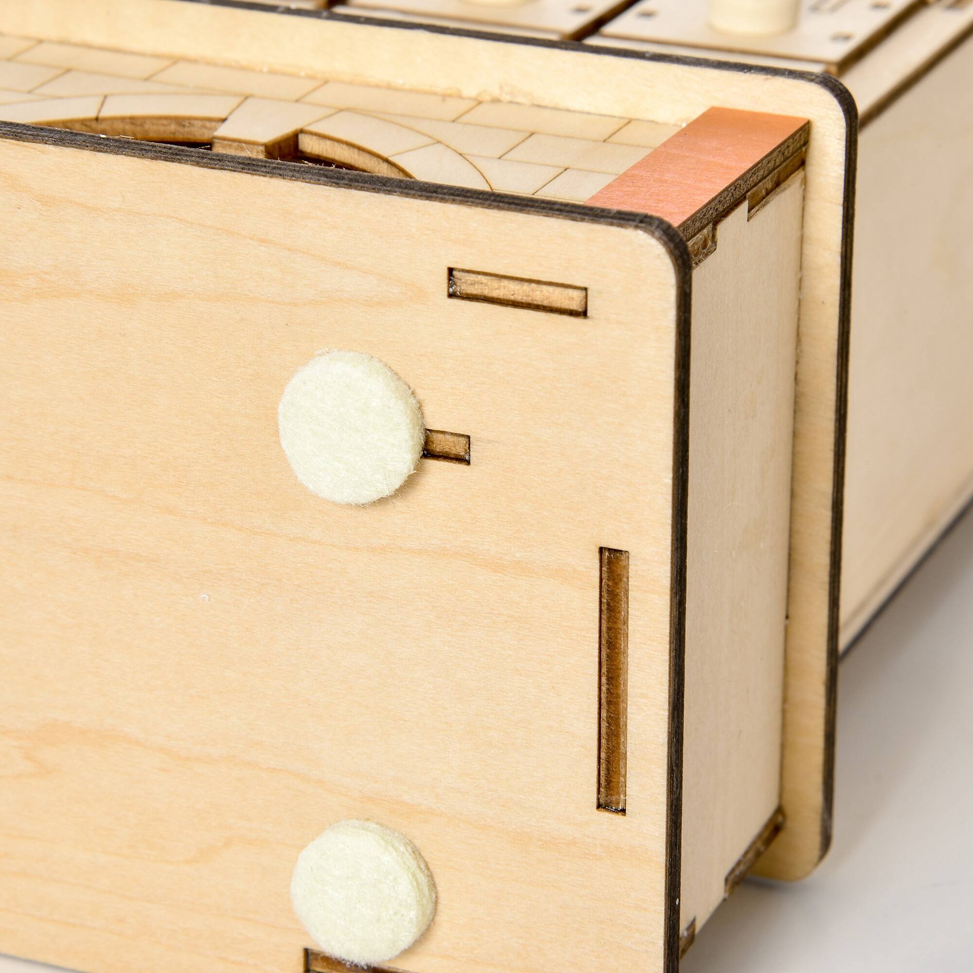 Alt View 8. Homcom - Christmas Advent Calendar, Light Up Table Wooden Store Holiday Decor w/ Countdown Drawer, Village - Natural Wood.