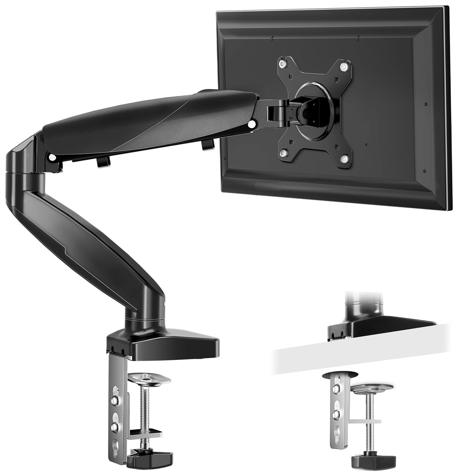 Hirose Alice - Single Monitor Arm 13" To 32" Adjustable Desk Stand Mount Compatible with Multiple Screen Sizes: Suitable for - SimpliArm