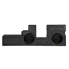 Front. QPower - Q Power Dual 10" Ported Sub Enclosure for Ford F-250, F-350 Super Duty 2000-2016 - Black.