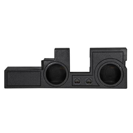 Front. QPower - Q Power Dual 10" Ported Sub Enclosure for Ford F-250, F-350 Super Duty 2000-2025 - Black.