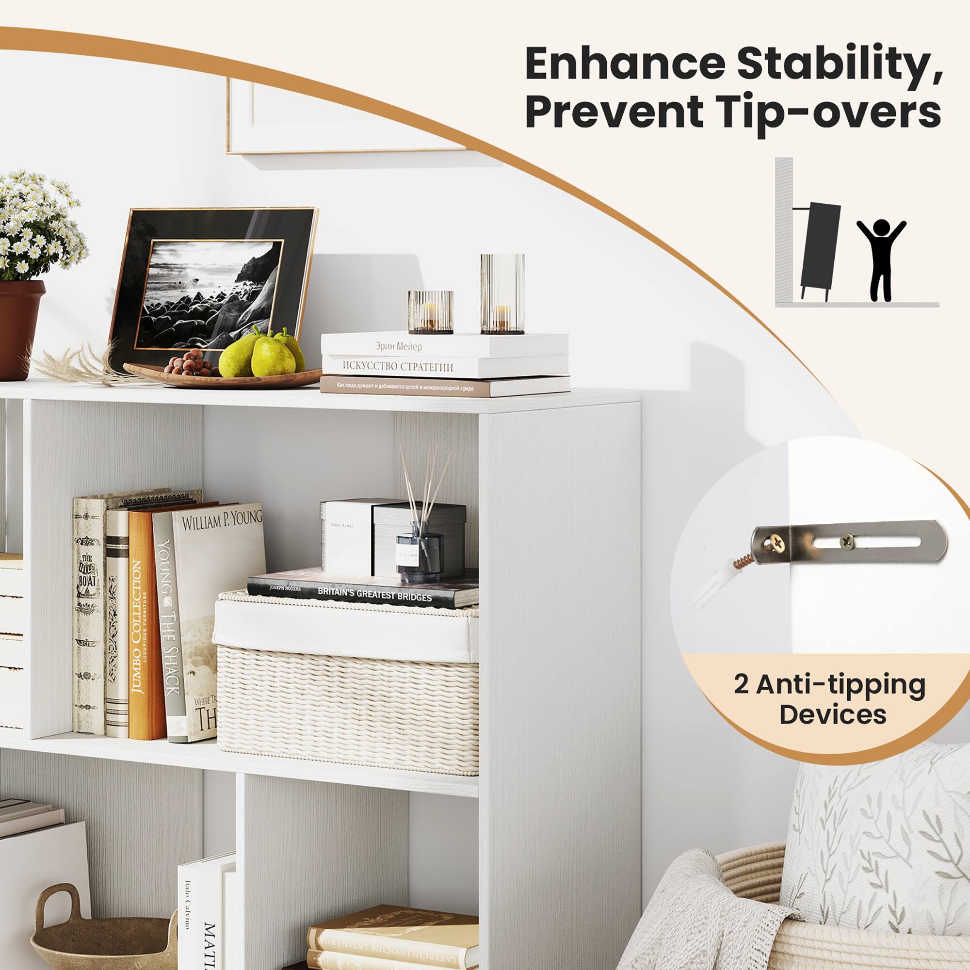 Enhance Stability, Prevent Tip-overs

2 Anti-tipping Devices

Meie - pdesns - COLLECTION | JUMBO WILLIAM P YOUNG YOUNG meda - BRITEN 4S CRANET BRIDGES THE SHACK K TH

Inale Caloen MATI