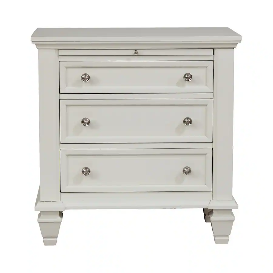 Pull Out Collection Tray Manhattan Lane Lila 30 Inch Nightstand with Slide Out Tray, Felt Lined ...