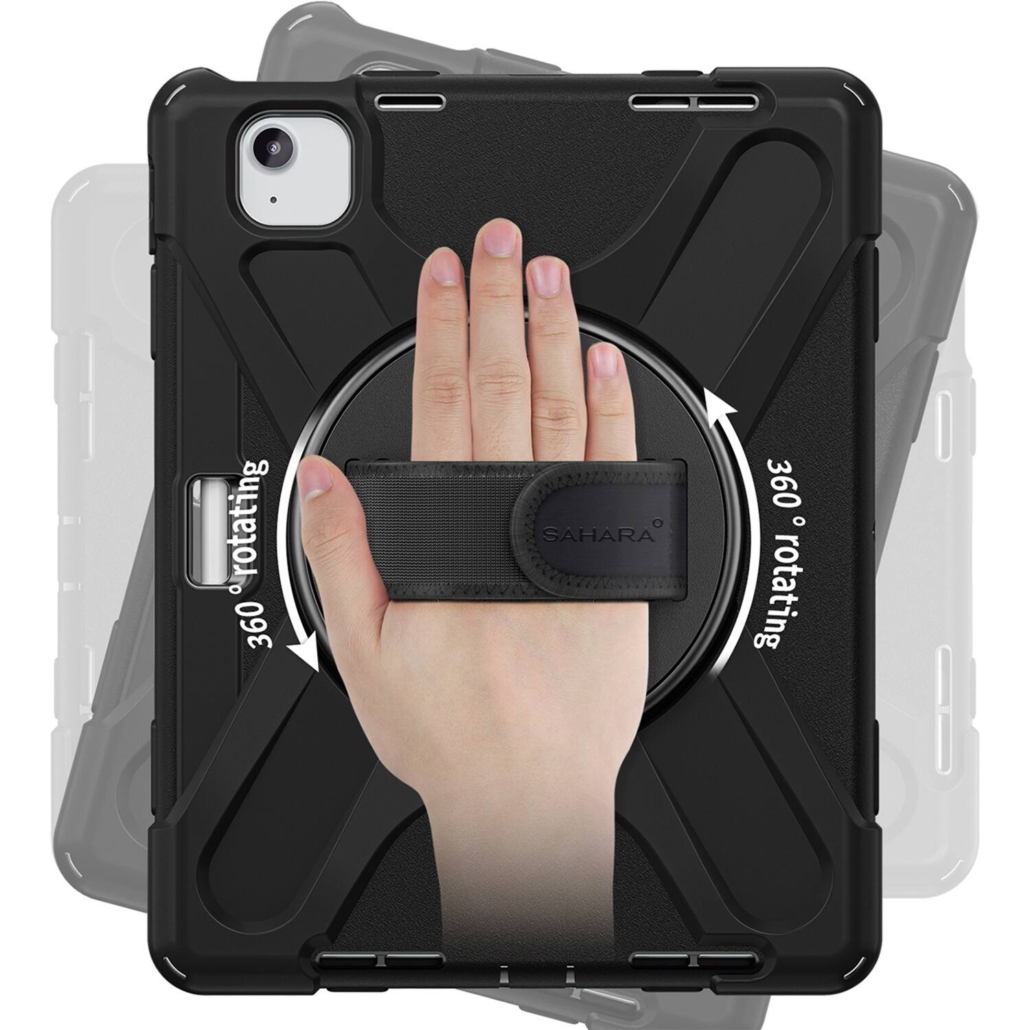 The text on the image reads "rotating 360 SAHARA 360 O rotating." The correct text should be "rotating 360 SAHARA 360 O rotating."