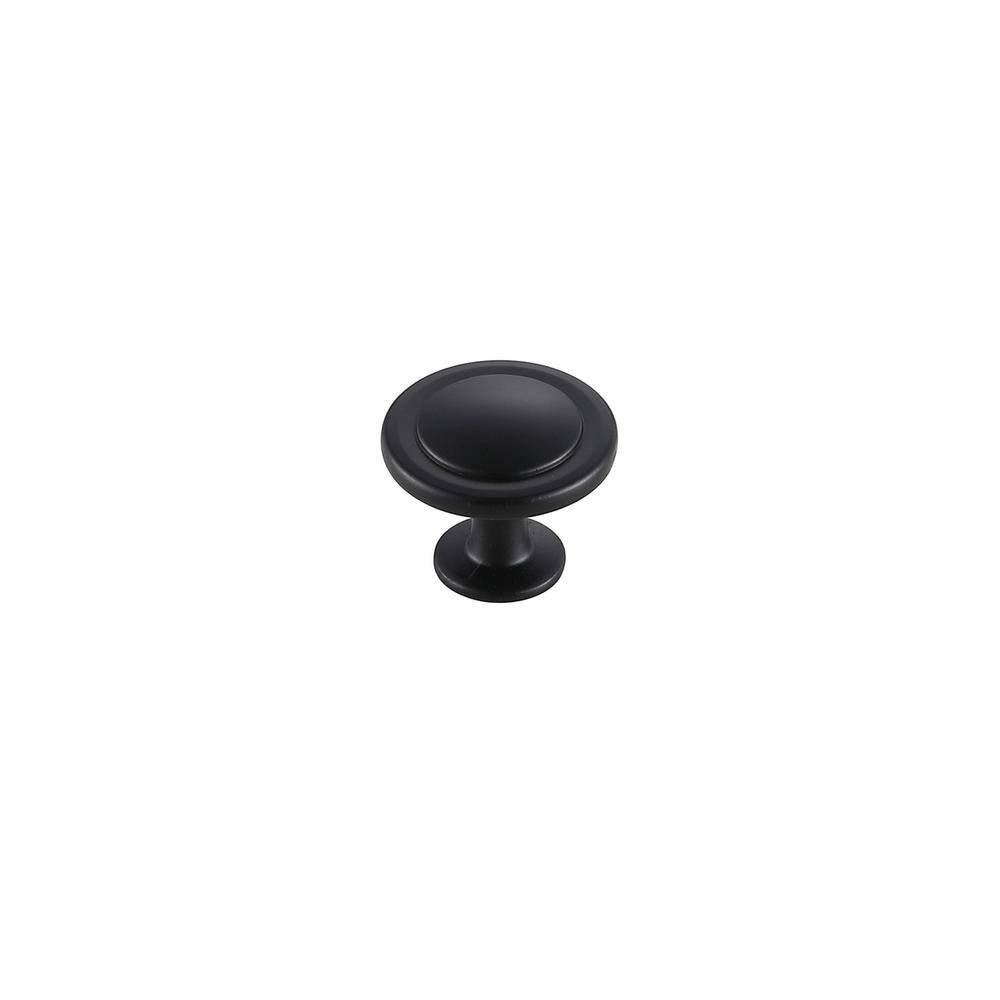 Back. Elegant Decor - Logyn 1.3" Diameter Matte Black Mushroom Knob Multipack (Set of 10) - Matte Black.