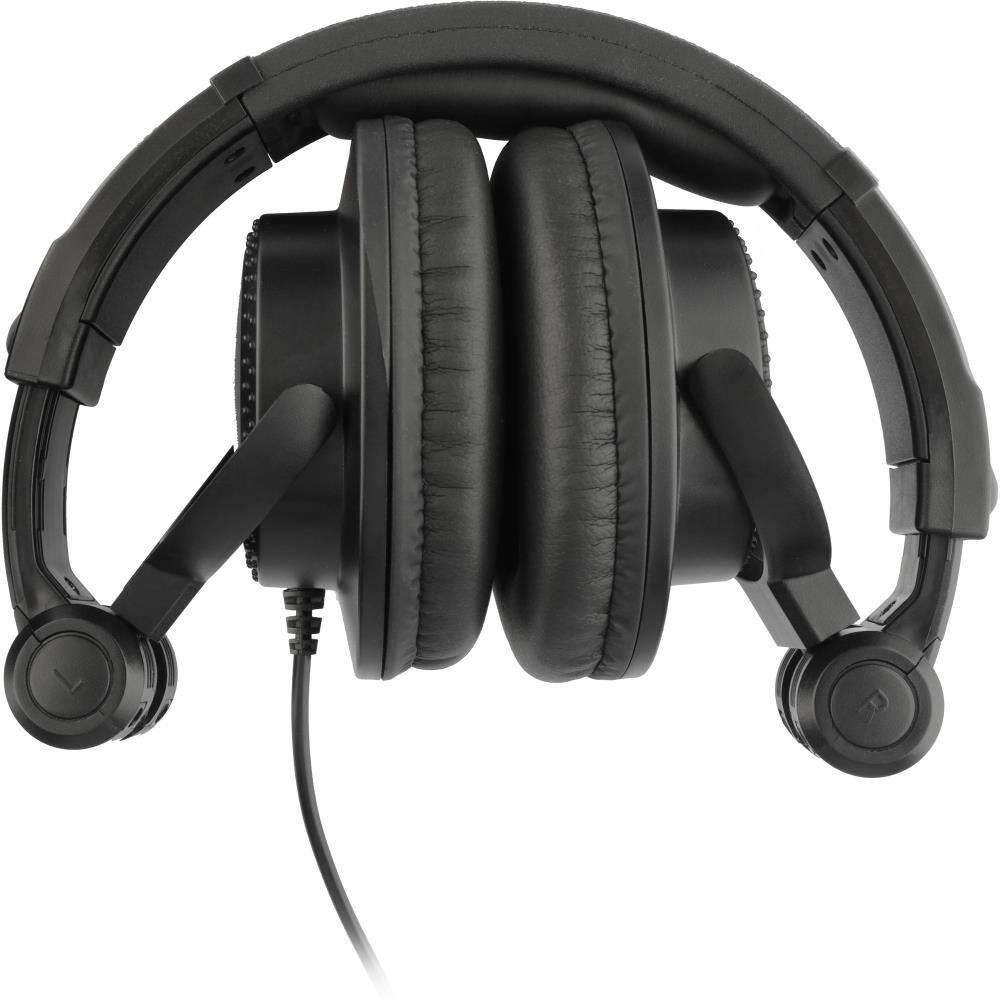 Angle. Lectronify - Closed-Back Over-Ear Studio Monitor Headphones with 50.8 mm Drivers, 3.5 mm TRS Plug, 10 ft Cable, Swiveling Earcups - Black.
