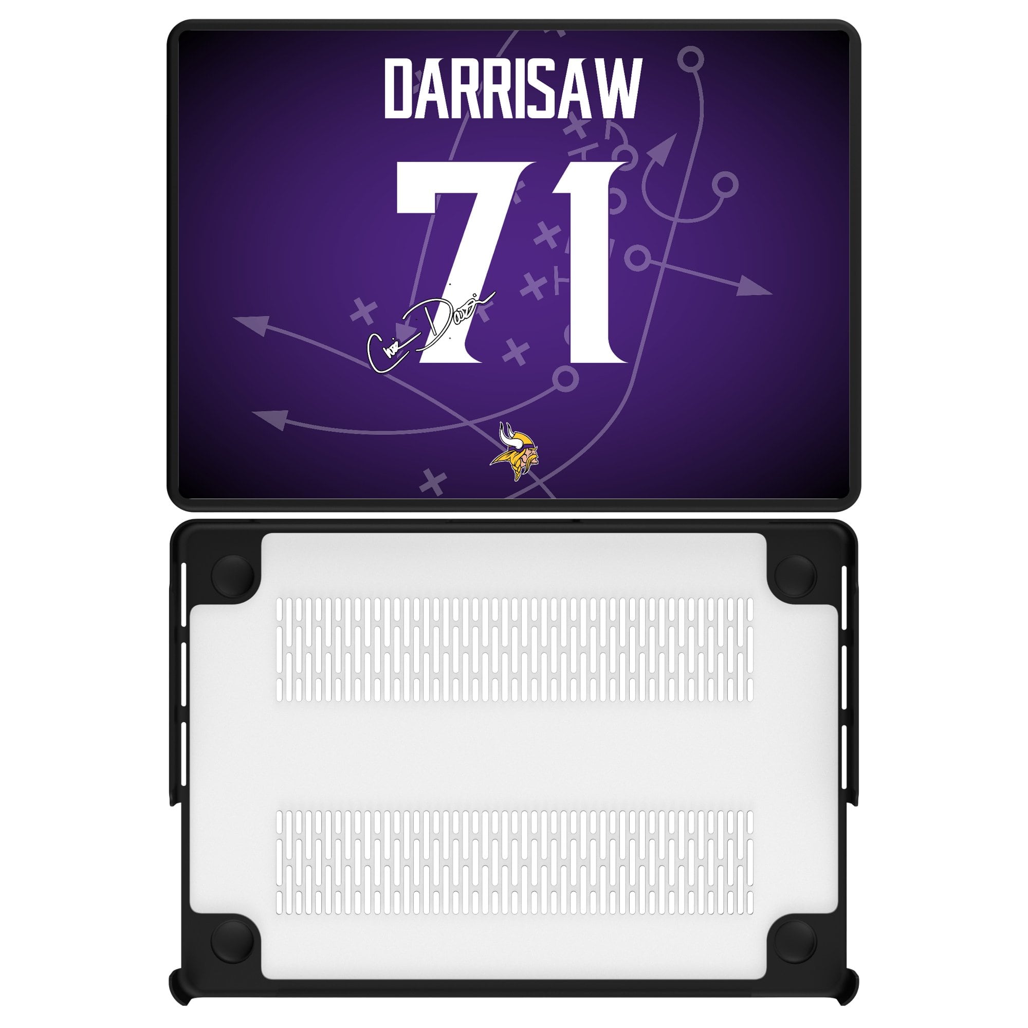 Keyscaper - Christian Darrisaw Minnesota Vikings MacBook Case - Pro 13 in - Multicolor
