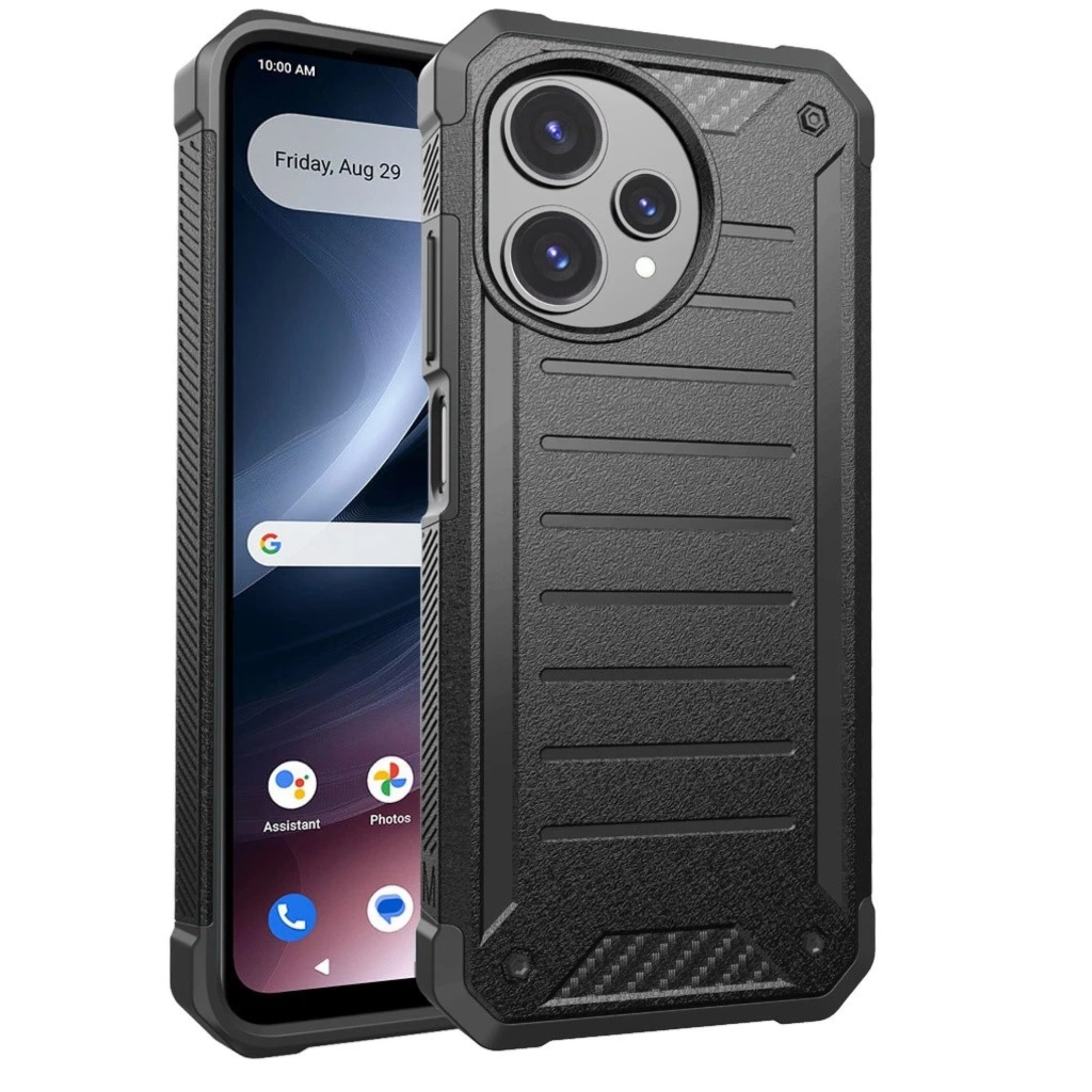 Kitcheniva - Shock Resistant Hybrid Case With Tempered Glass For Cricket Icon Pro AT&T Motivate Pro 2 5G - Black price history on PriceWatchPro