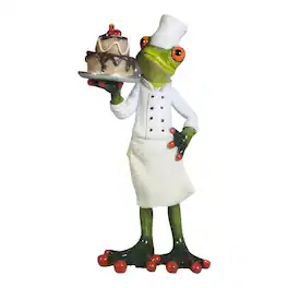 FC Design - 7.5"H Frog Baker with Cake Figurine Statue Office Desk Tabletop Home Decor Gift - Multi-Color