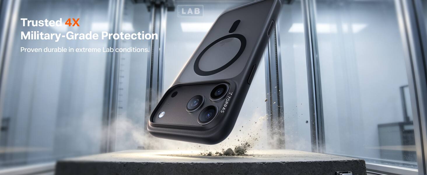 Trusted 4X Military-Grade Protection  
Proven durable in extreme Lab conditions.