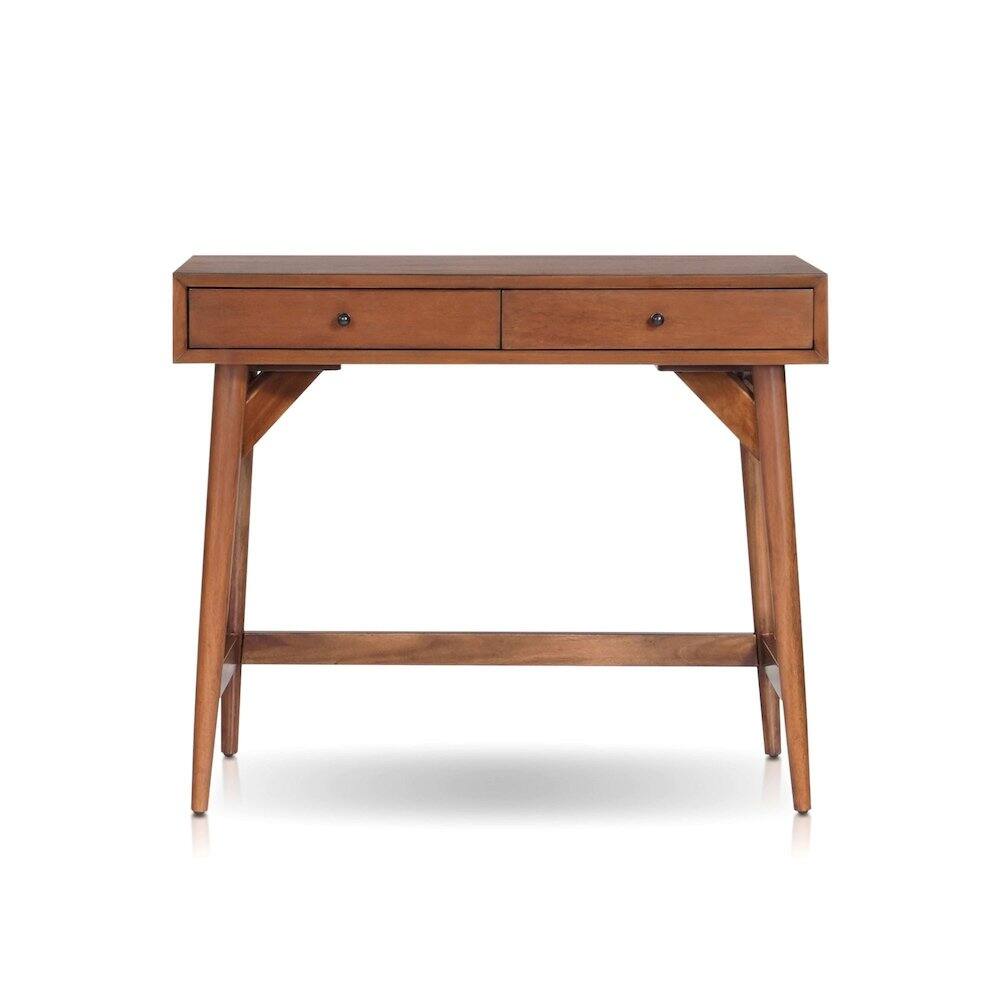 Alt View 1. Alpine Furniture - Flynn Mini Desk - Chestnut.