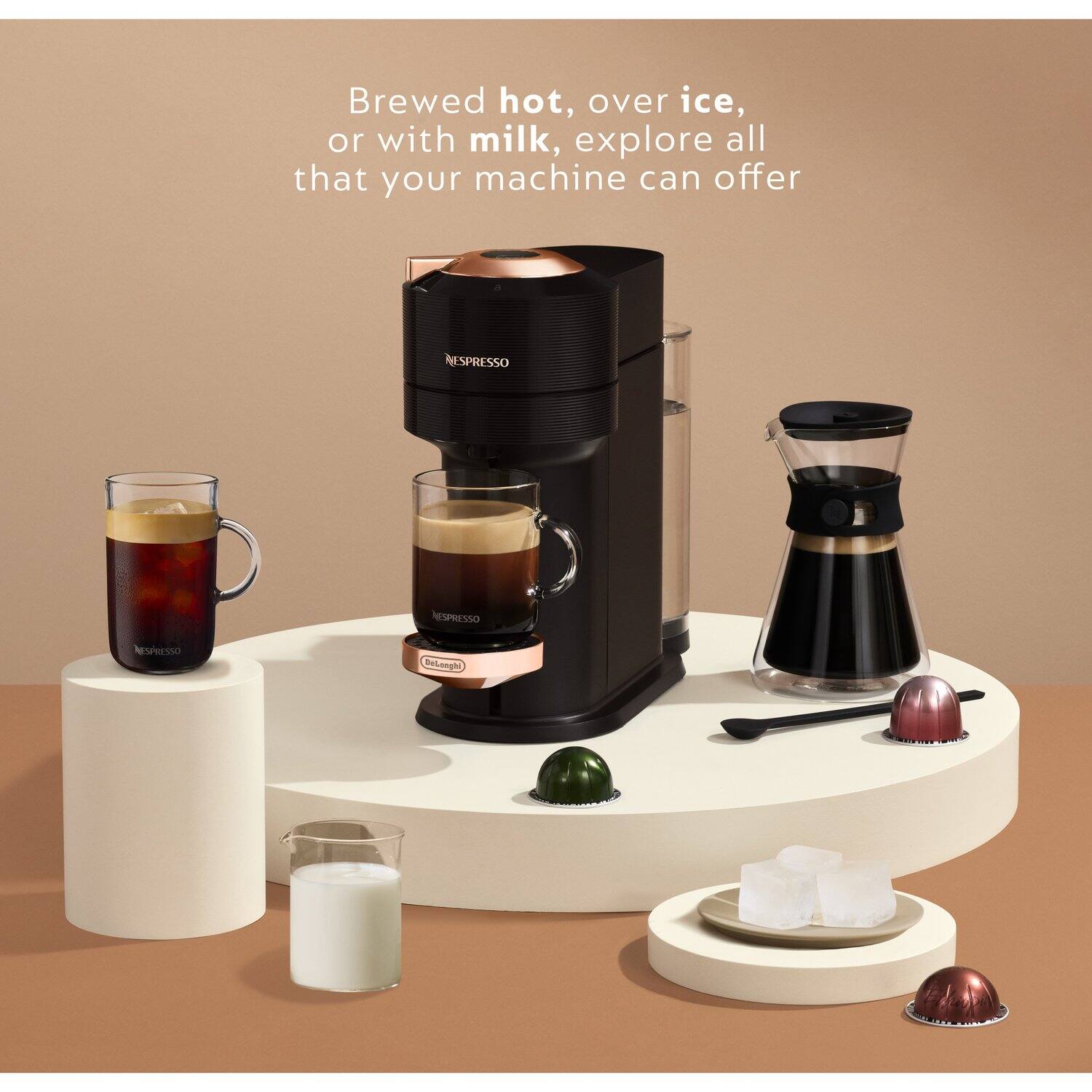 Brewed hot, over ice, or with milk, explore all that your machine can offer

ESPRESSO NESPRESSO NESPRESSO Belanghi