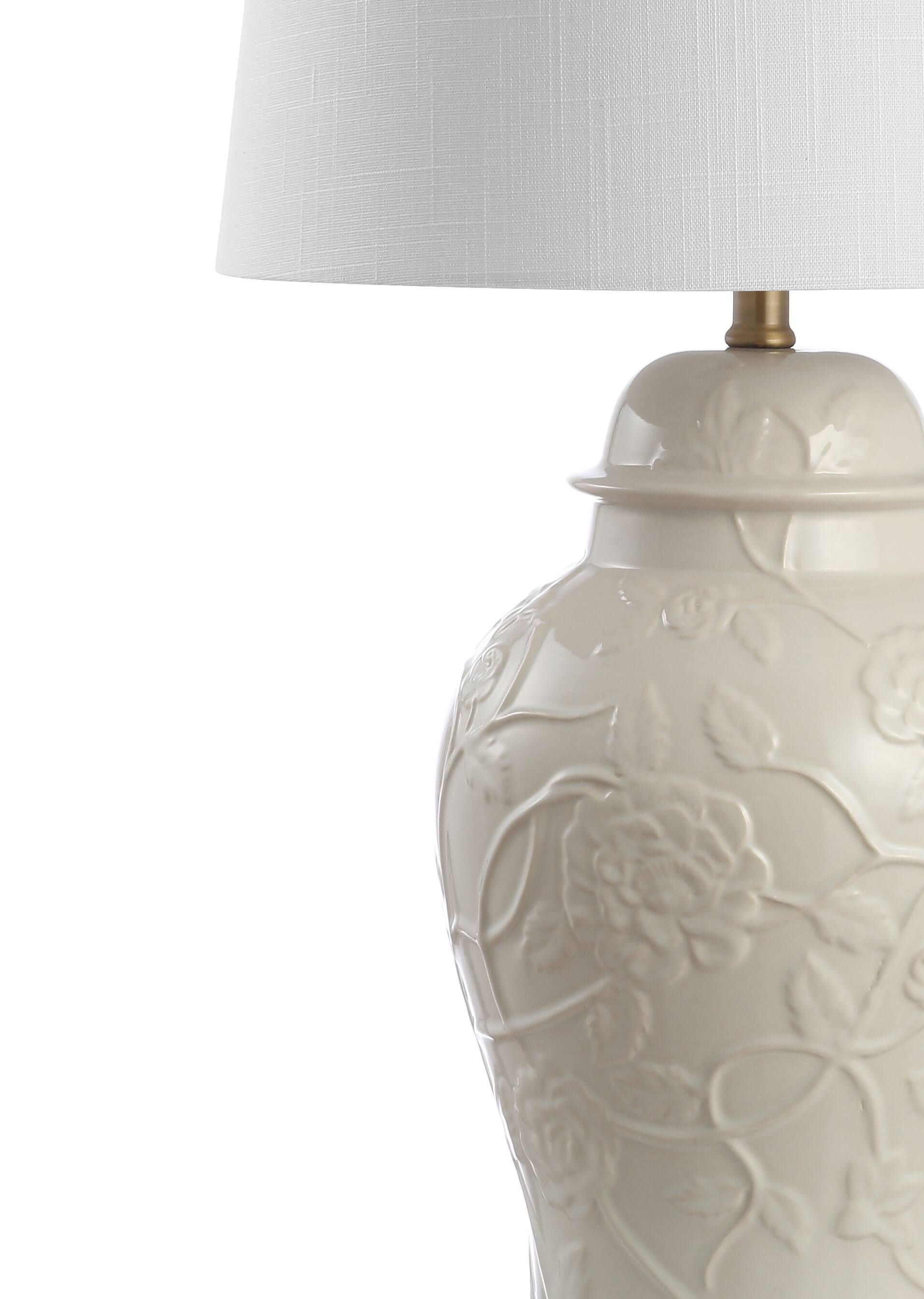 Alt View 4. Jonathan Y - Naiyou 29.5" Ceramic Classic Traditional LED Lamp Table Lamp, Cream - Cream.
