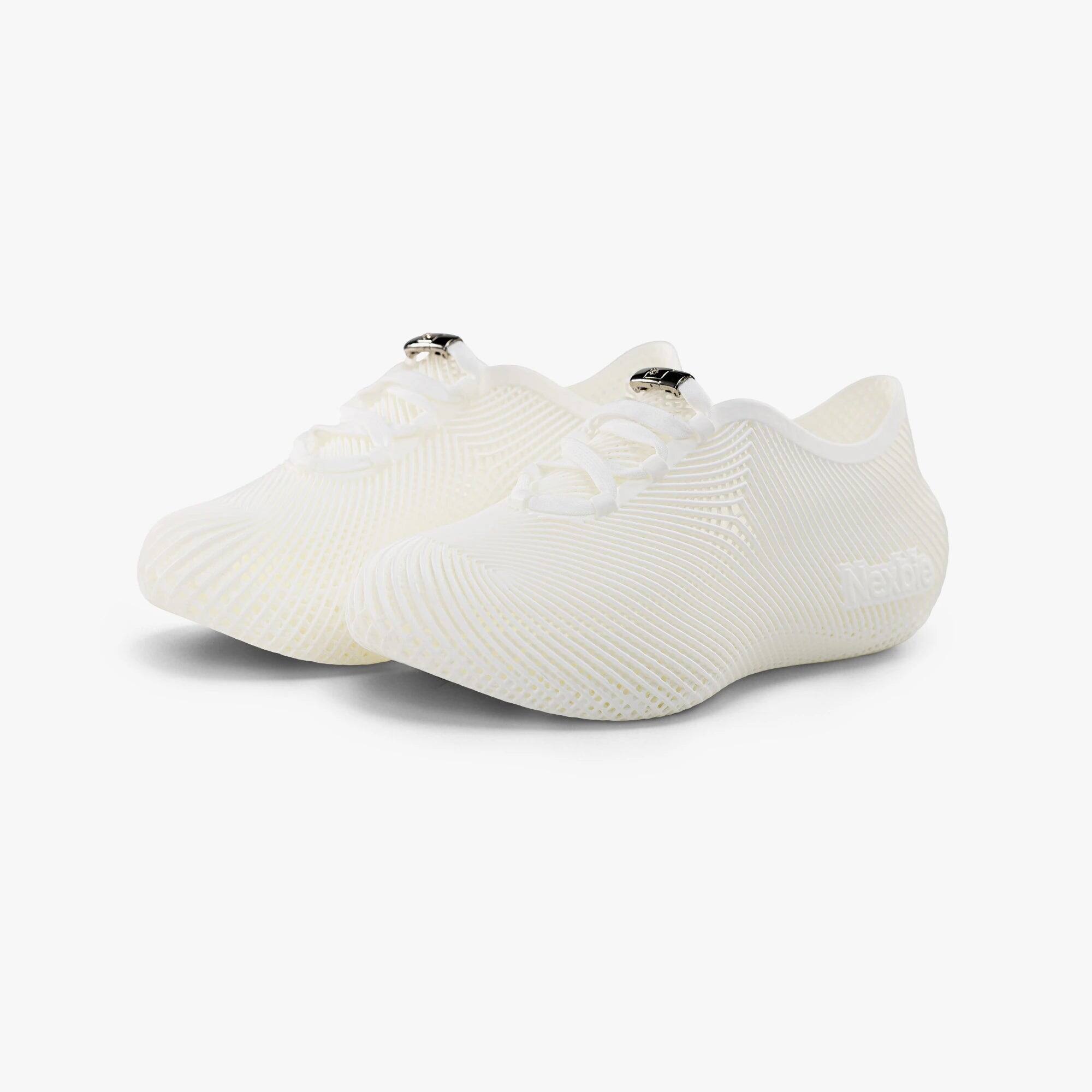 Front. Nexbie - Aeroraise 3D Printed Sneakers - White.