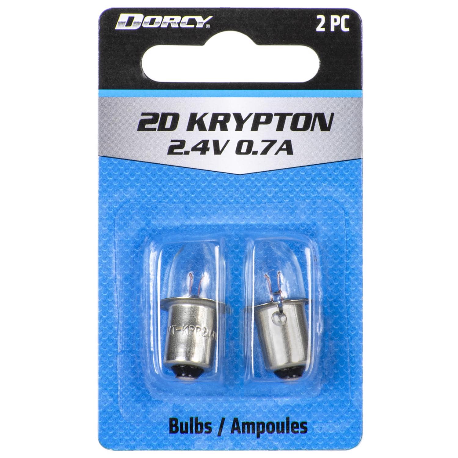 Dorcy - 2D Krypton Flashlight Bulb 2.4 V Bayonet Base (Case of 12)