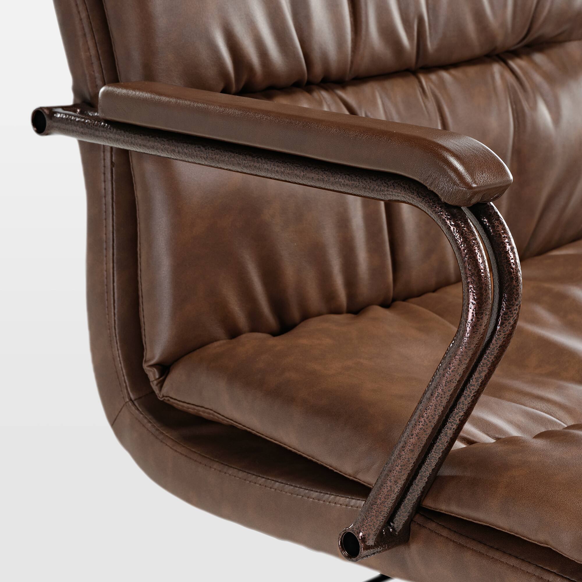 Alt View 4. Eureka Ergonomic - PU Leather Home Office Chair Ergonomic Desk Chair - Brown.