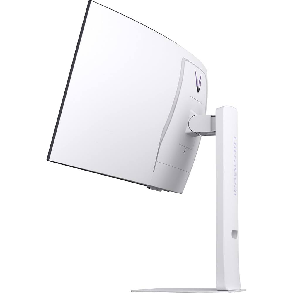 Alt View 6. LG - 34" UltraGear OLED WQHD Curved Gaming Monitor 34GX90SA-W - White.