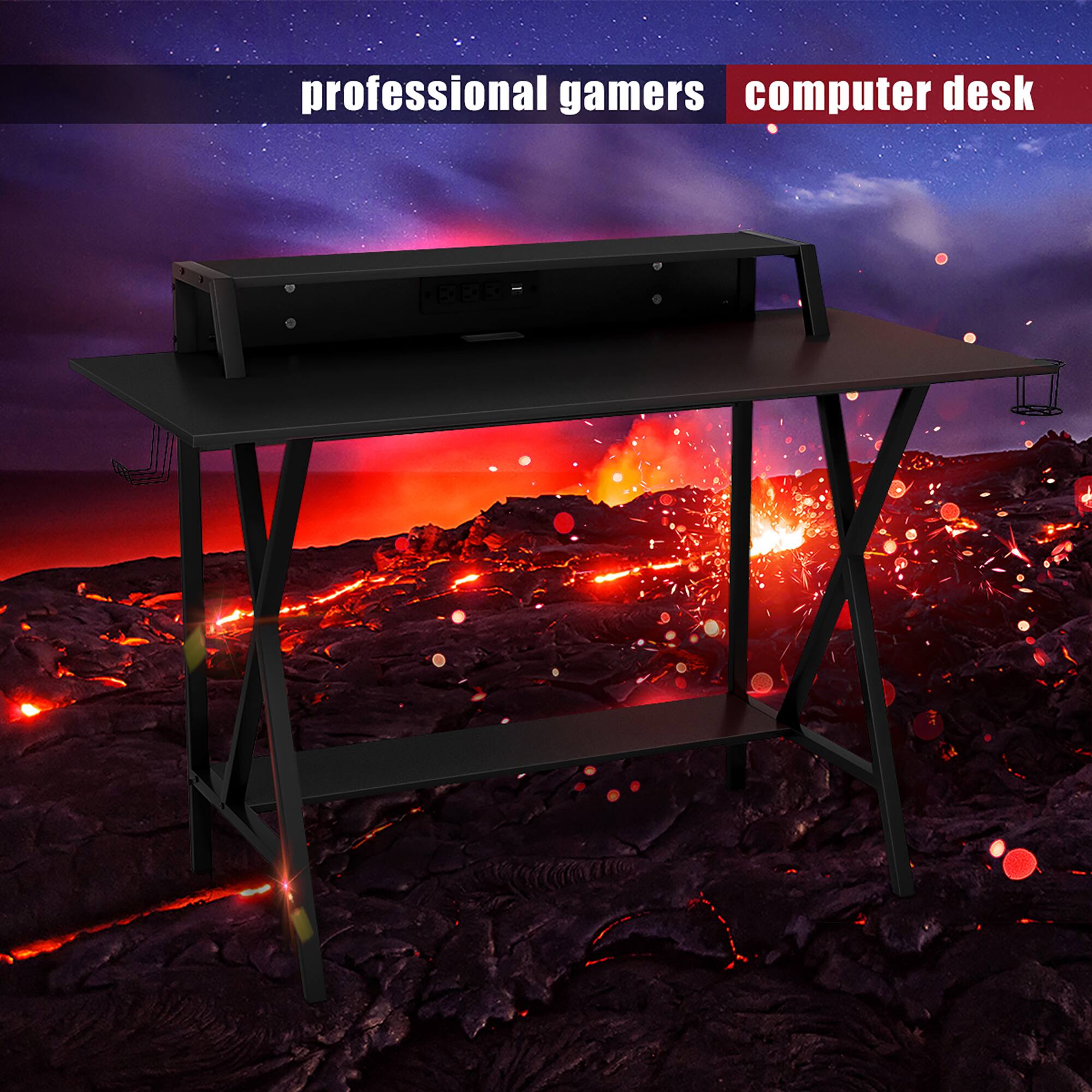 professional gamers computer desk