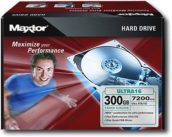 Front Standard. Maxtor - 300.0GB Internal Hard Drive.