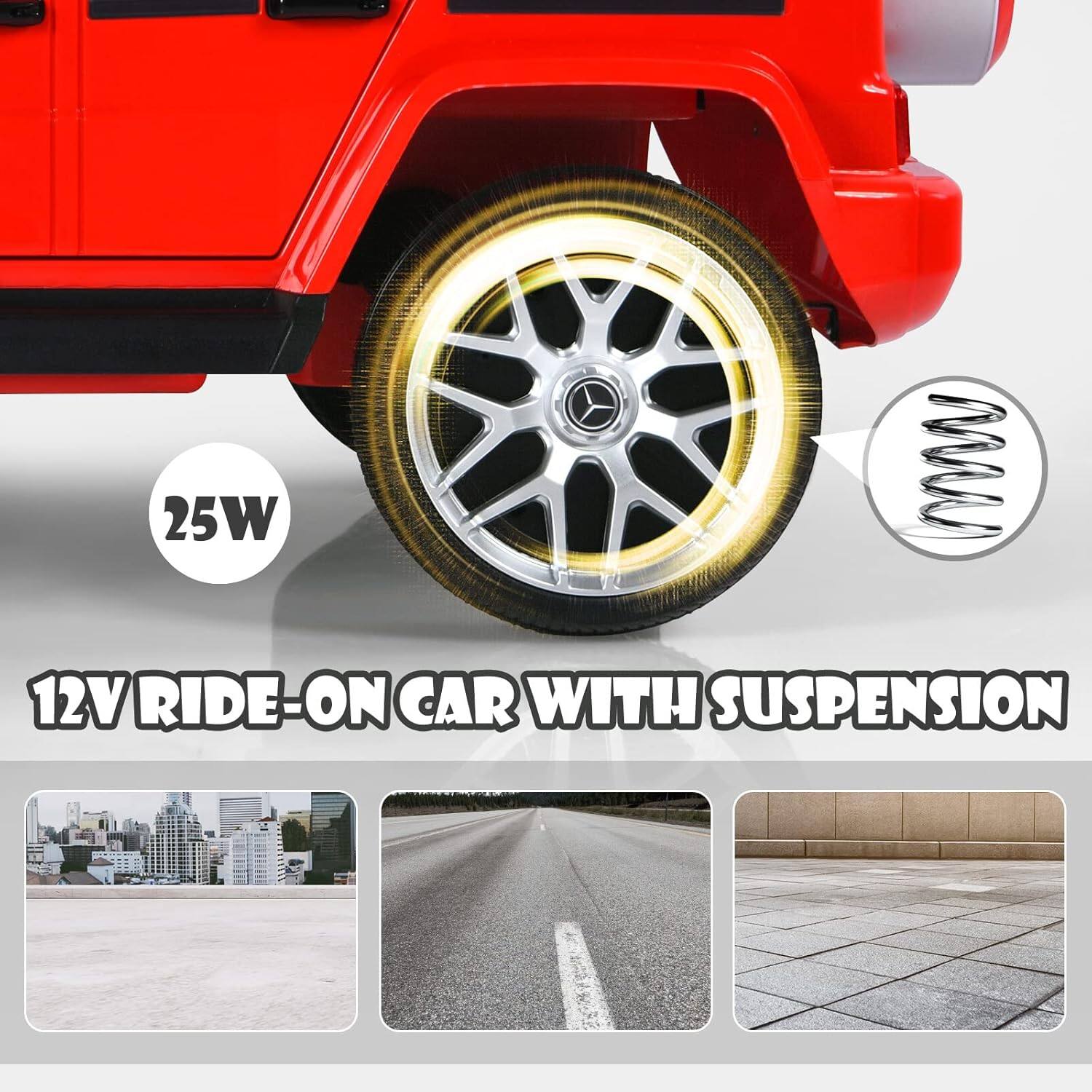 25W  
12V RIDE-ON CAR WITH SUSPENSION