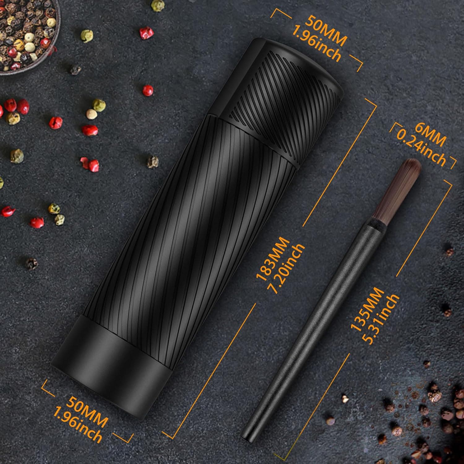 50MM 1.96inch  
6MM 0.24inch  
183MM 7.20inch  
135MM 5.31inch