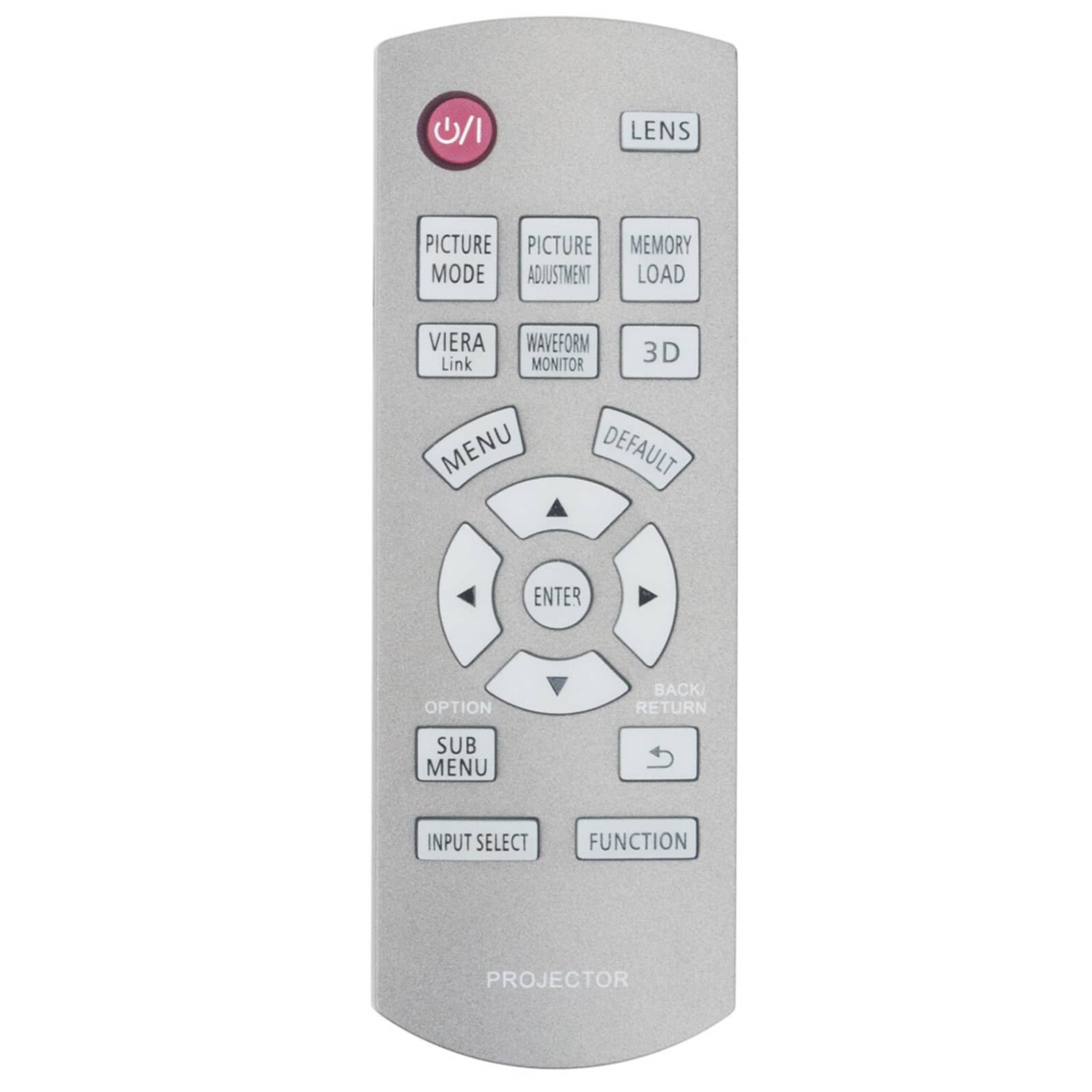 ZdalaMit - Replacement Remote N2QAYB000680 fit for Panasonic LCD Projector PT-AT5000E PT-AE7000EA PT-AE7000EH PT-AE7000U PT-AE7000 - Gray