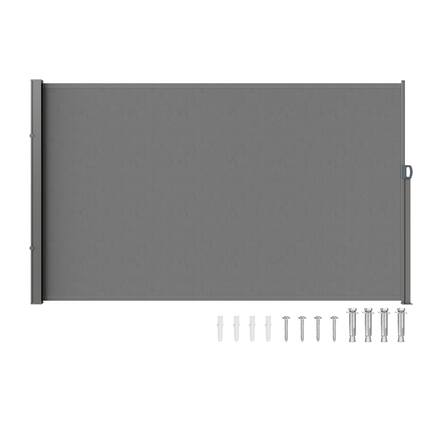 Front. VEVOR - Retractable Side Awning, 71''x 138'' Outdoor Privacy Screen, 180g Polyester Water-proof Retractable Patio Screen - Gray.