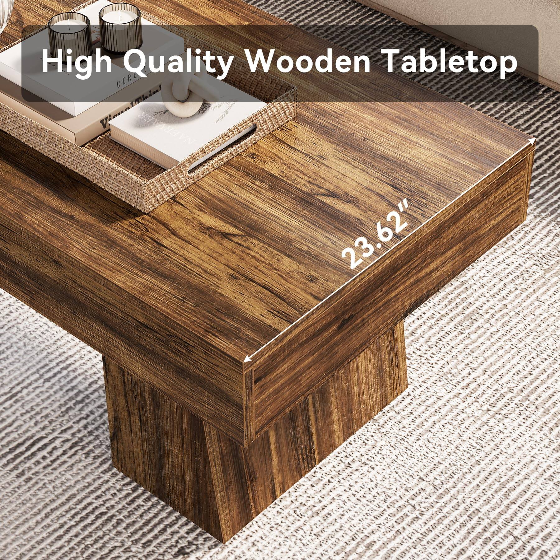 High Quality Wooden Tabletop  
23.62"