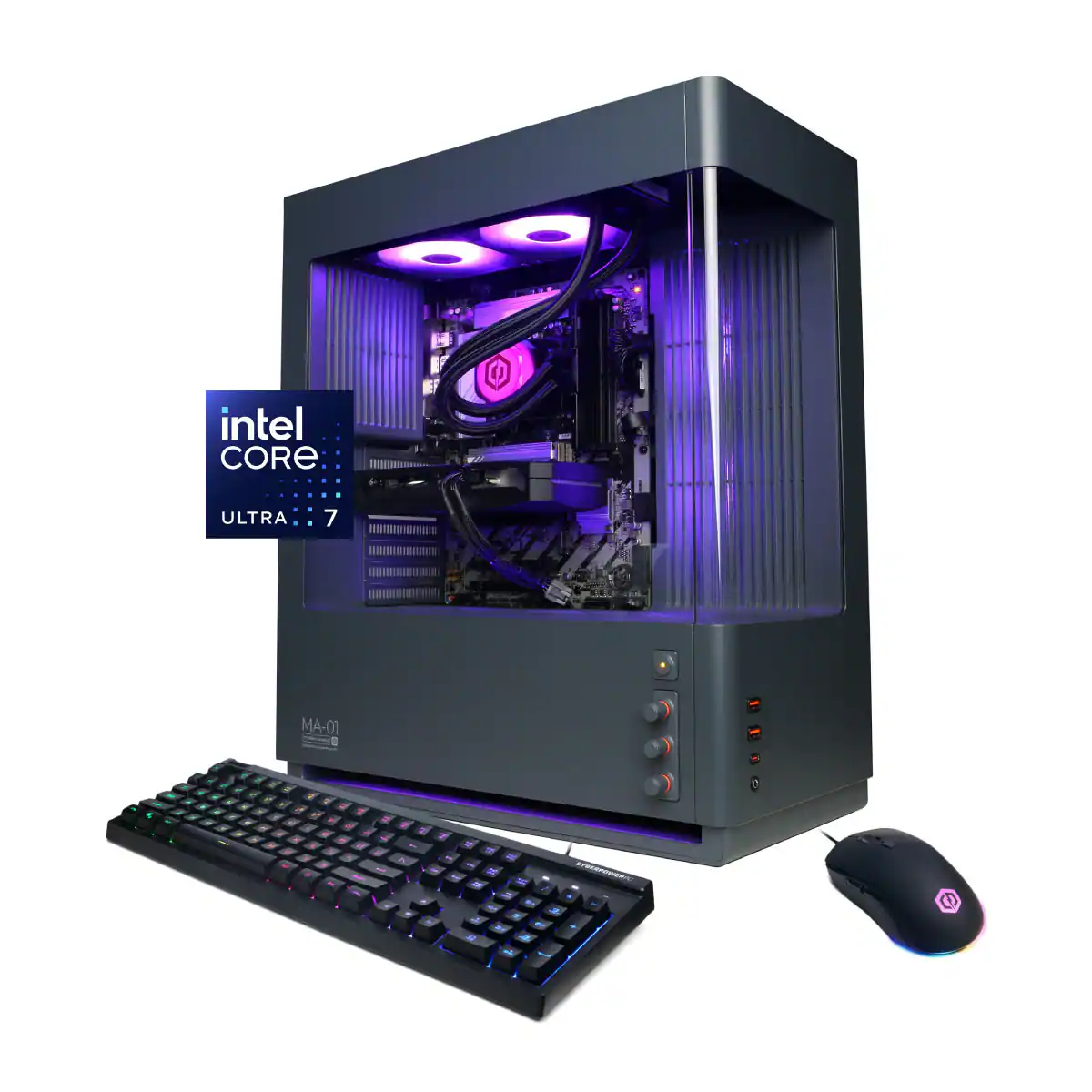 CyberPowerPC - Gaming Desktop - Intel Core Ultra 7 265F 2025 - NVIDIA GeForce RTX 5060 Ti 8GB - 16GB DDR5 Memory - 1TB SSD Storage - Gray