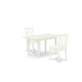 East West Furniture - Dining Table- Dining Chairs - Brown