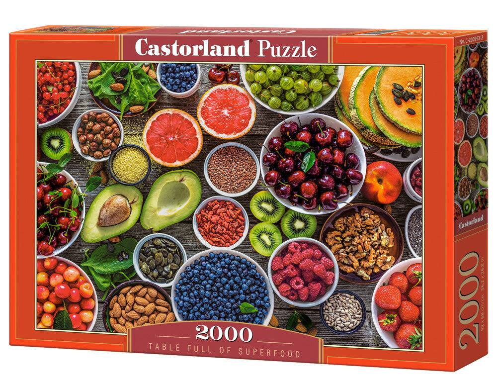 Castorland Puzzle, 2000, TABLE FULL OF SUPERFOOD, Castorland 30.22x26.8m, 2000 98/