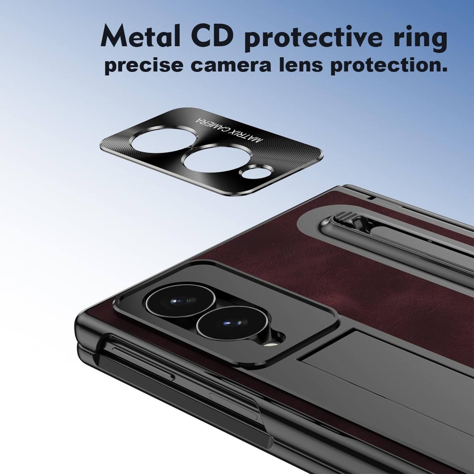 Metal CD protective ring precise camera lens protection.