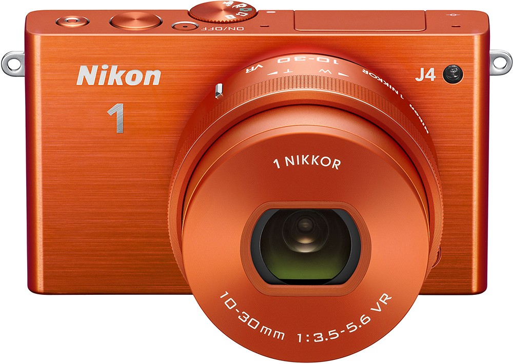 Best Buy: Nikon 1 J4 Mirrorless Camera with 10-30mm Lens Orange 27686