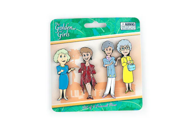 The Golden Girls WARNING: CHOKING HAZARD - Small Parts Not for Children Under 3 Years 4 Enamel Pins Set of 4