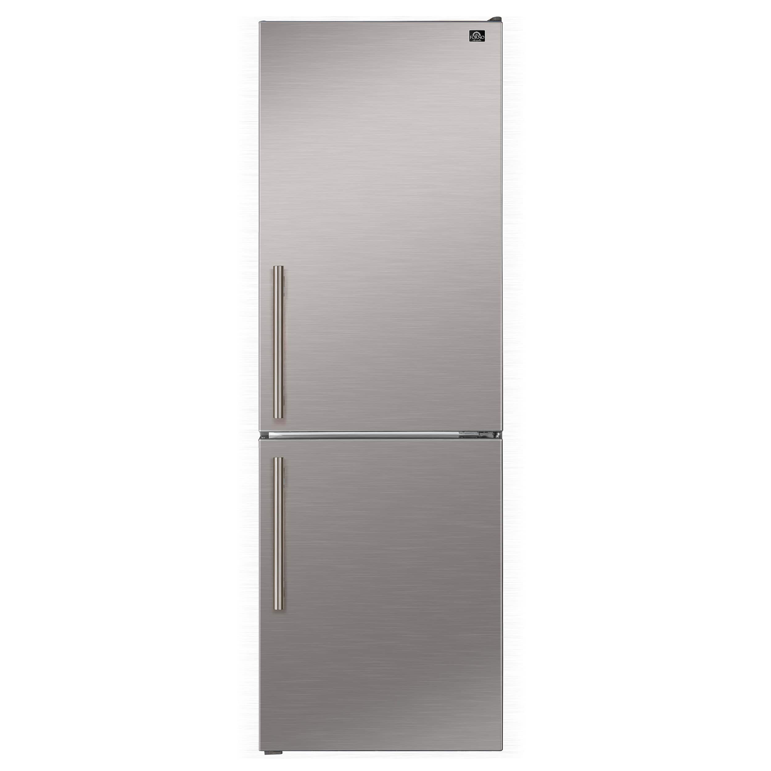 Forno Appliances - Custodia 10.3 Cu. Ft. 24" Counter-Depth Bottom Freezer Refrigerator with Right-Hinge Door and Total No Frost - SS - Stainless Steel