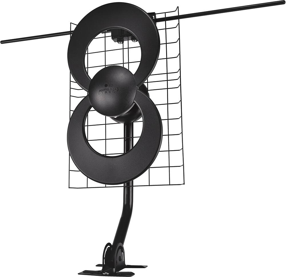 Left. Antennas Direct - ClearStream 2V Long-Range HDTV Antenna - Black/Silver.