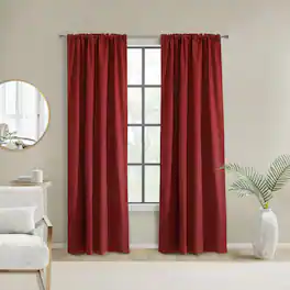 Commonwealth Home Fashions - Thermalogic Weathermate Topsions Room Darkening Curtain Panel Pair Each 40" x 84" - Burgundy