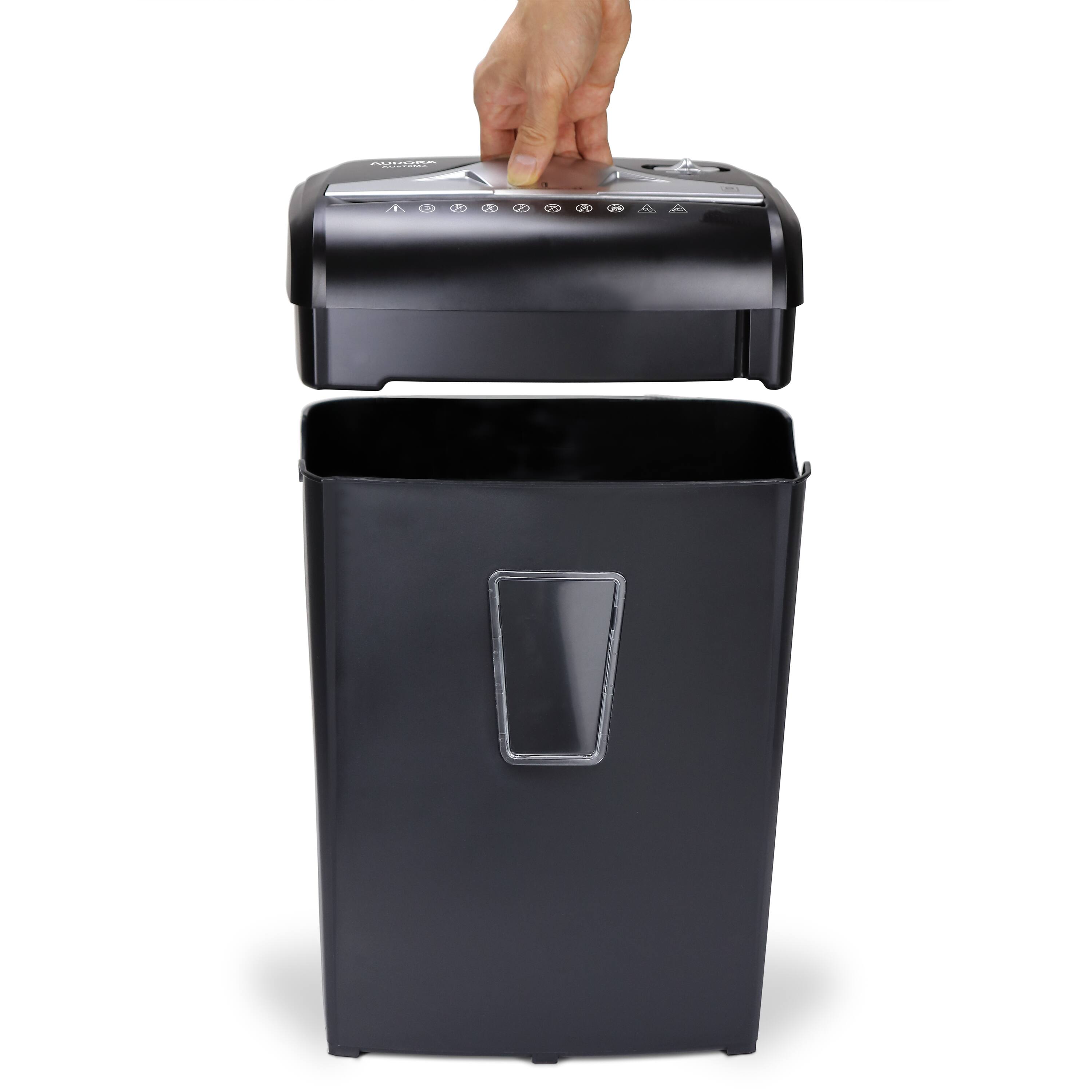 Alt View 1. Aurora - Aurora AU870MZ High-Security 8-Sheet Micro-Cut Paper Credit Card Shredder Black - Black.