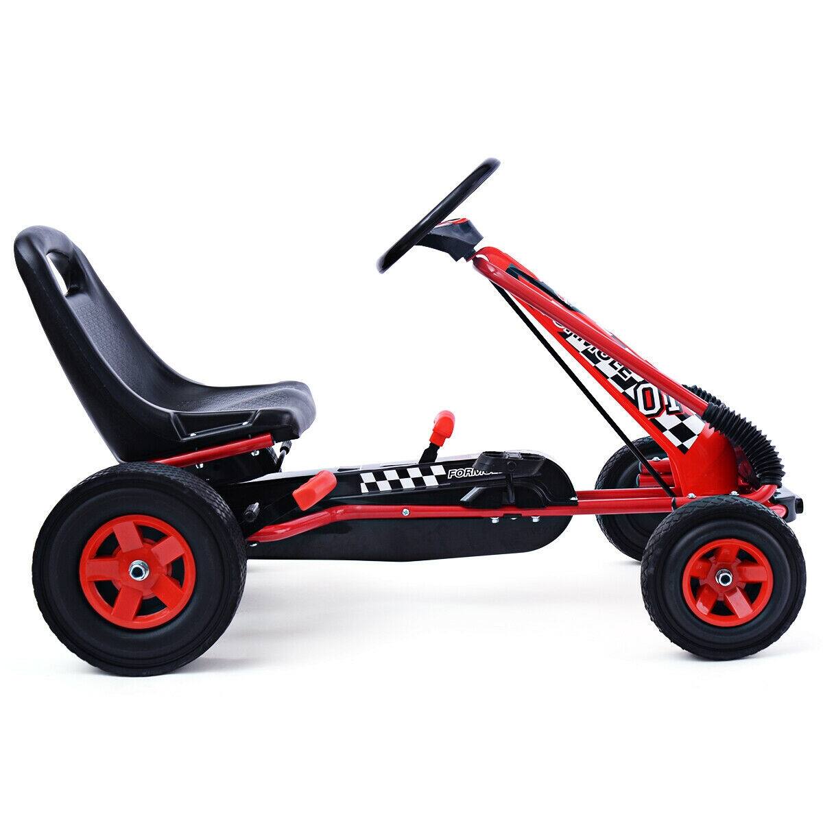 Alt View 2. SlickBlue - 4-Wheel Kids Pedal Go Kart Ride-On Racer for Outdoor Fun - Red.
