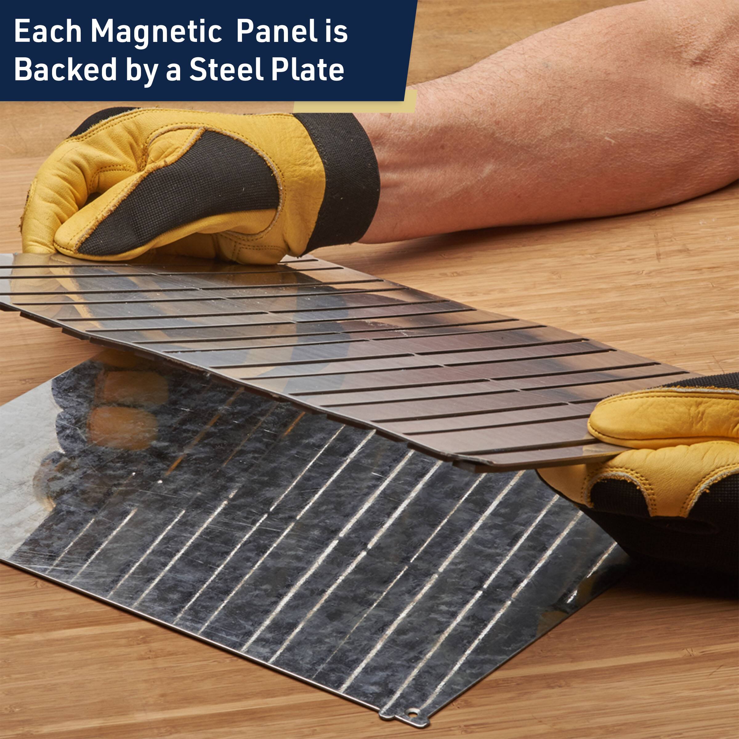 Each Magnetic Panel is Backed by a Steel Plate