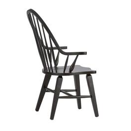 Liberty Furniture Industries - Hearthstone Ridge Windsor Back Arm Chair - Black in Tobacco - Brown