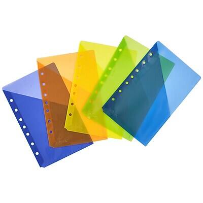 Alt View 5. Avery - Mini Polypropylene/PP Binder Pocket, 7-Hole Punched Colors, 5/Pack - Assorted.