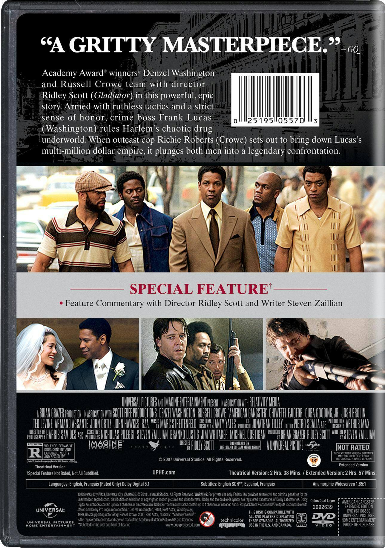 American Gangster (DVD Single Disc) [DVD] [Standard] - Best Buy, image size:1289x1836