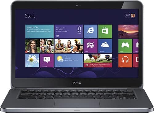 Front Standard. Dell - Ultrabook 14" Laptop - 4GB Memory - 500GB Hard Drive + 32GB Solid State Drive - Silver.
