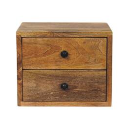 Artisan Furniture - Solid Wood Solis 2-Drawer -ish Wall Mounted Nightstand - Oak