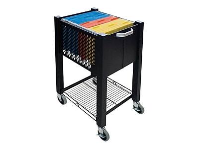 Alt View 5. Vertiflex - InstaCart Metal Mobile File Cart with Lockable Wheels, Black (AVT-VF53000).