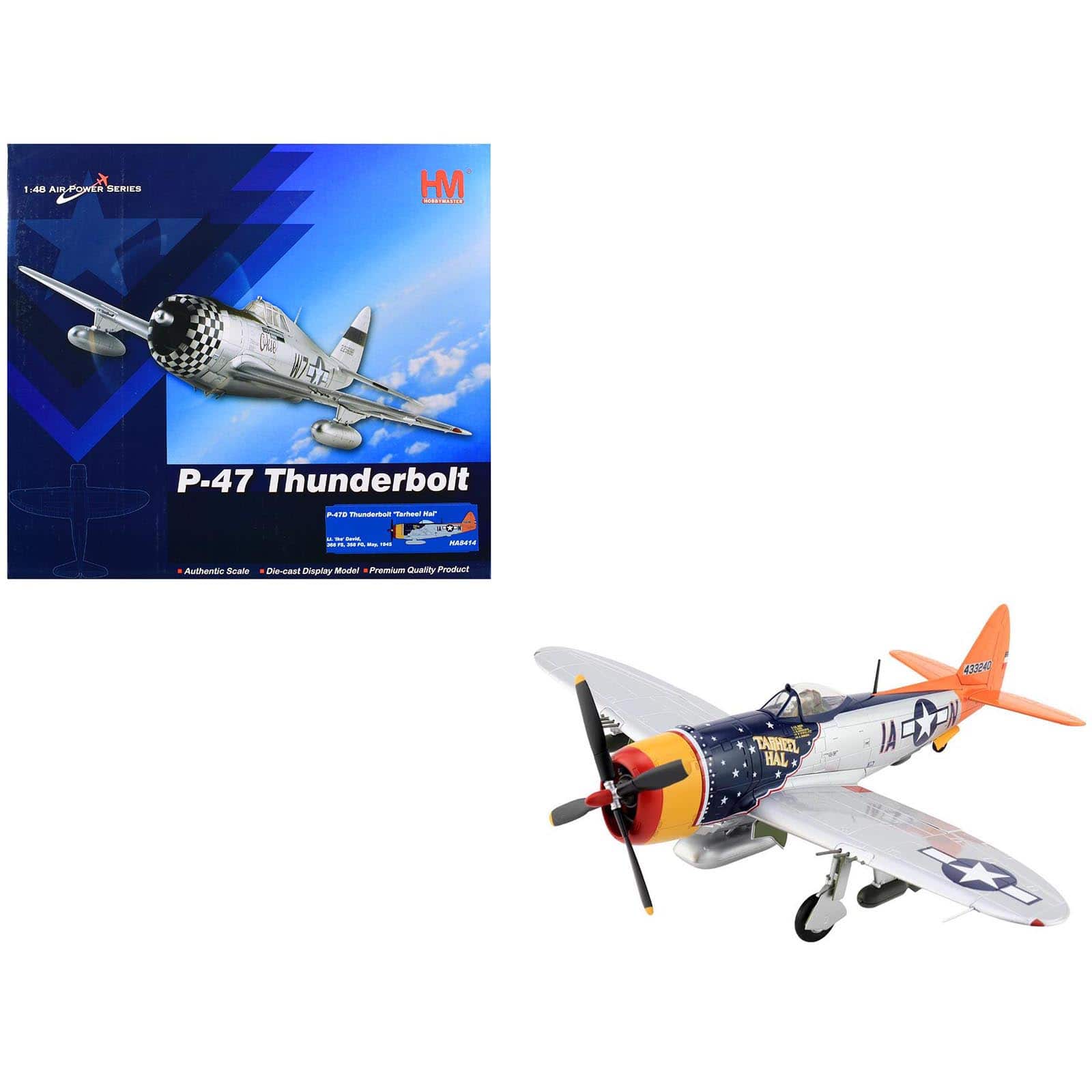 "Republic P-47D Thunderbolt Aircraft ""Tarheel Hal, Lt."" (1945) US Army Air Forces 1/48 Diecast Model by Hobby Master" price history on PriceWatchPro