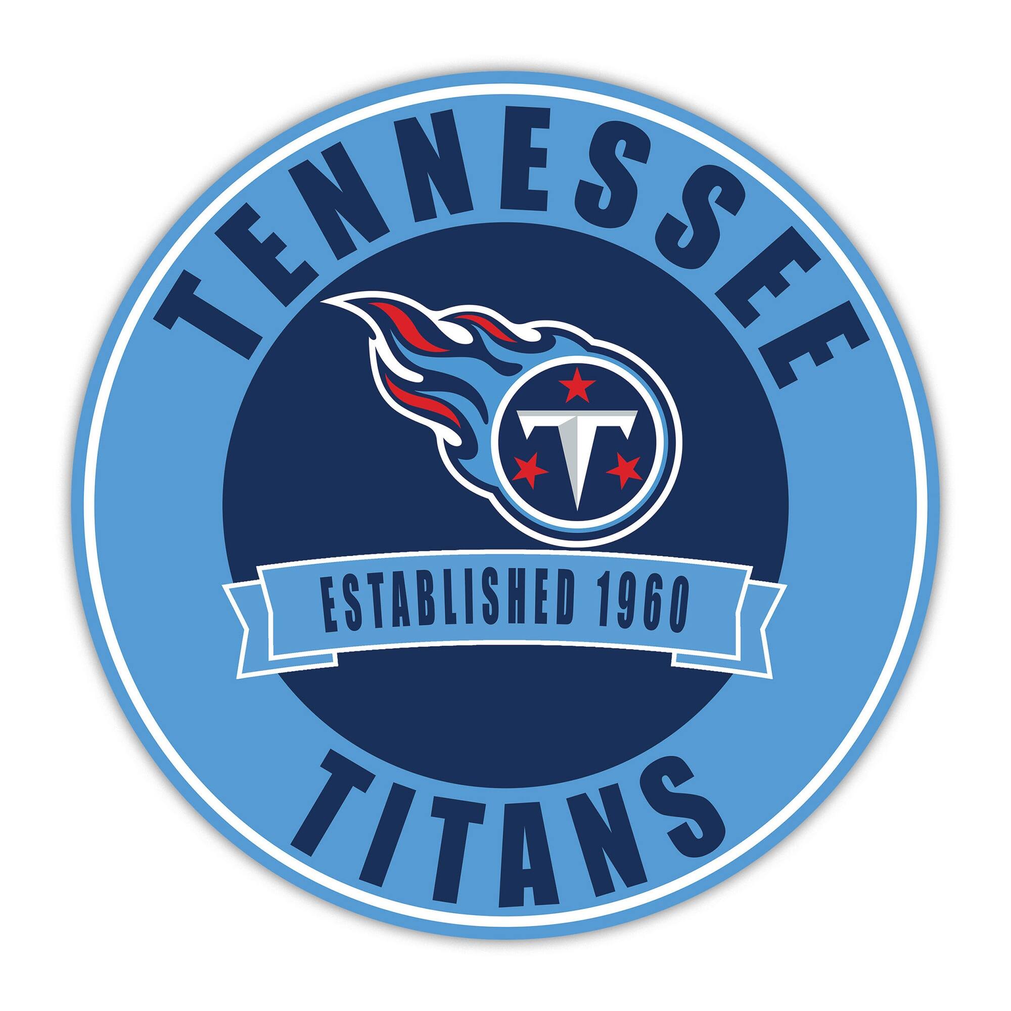 Tennessee Titans 24" Circle with Banner
