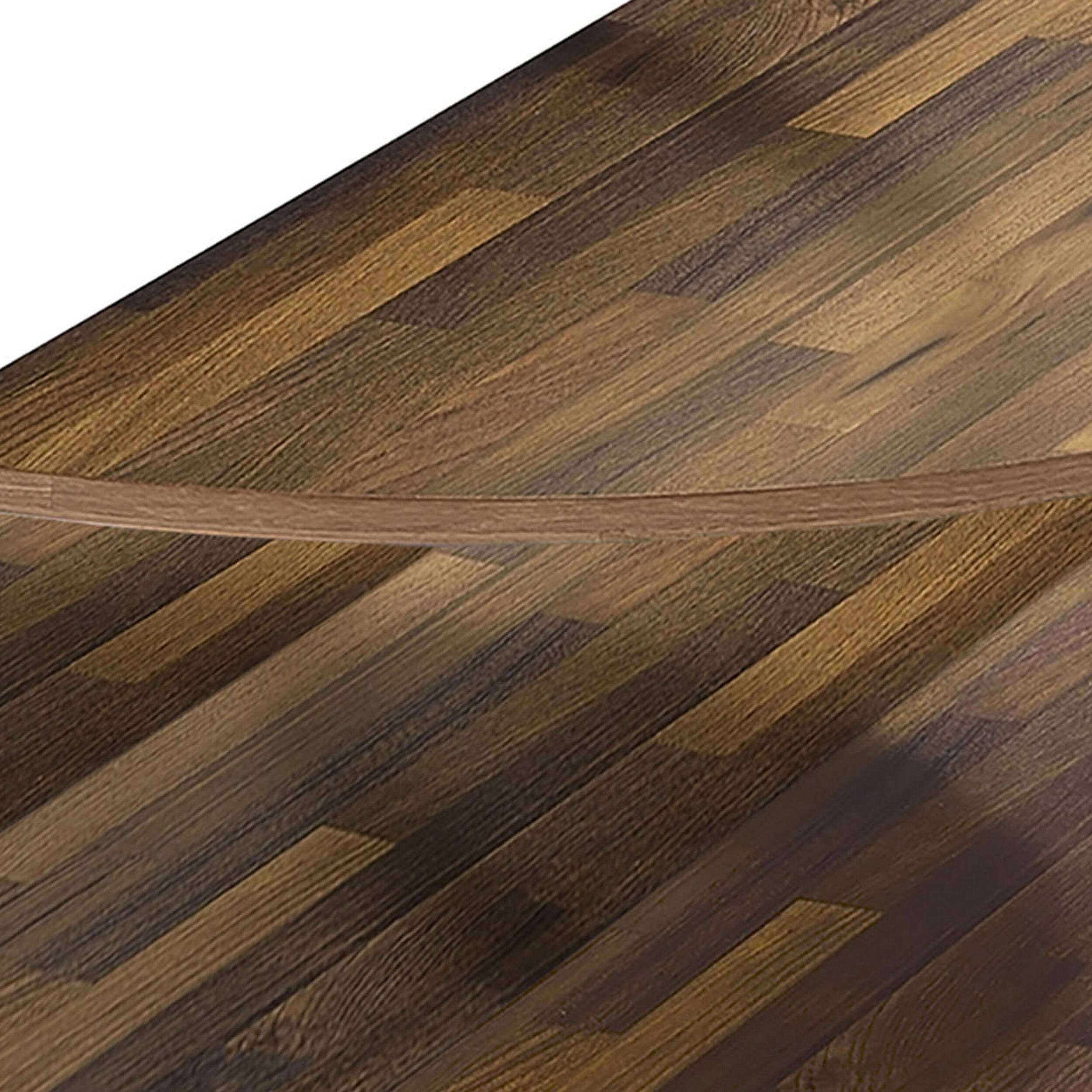 Alt View 2. Manhattan Lane - Lenn 35 Inch 3 Tier Round Brown Coffee Table, Half Shelf Design, Gray Frame - Brown, Gray.