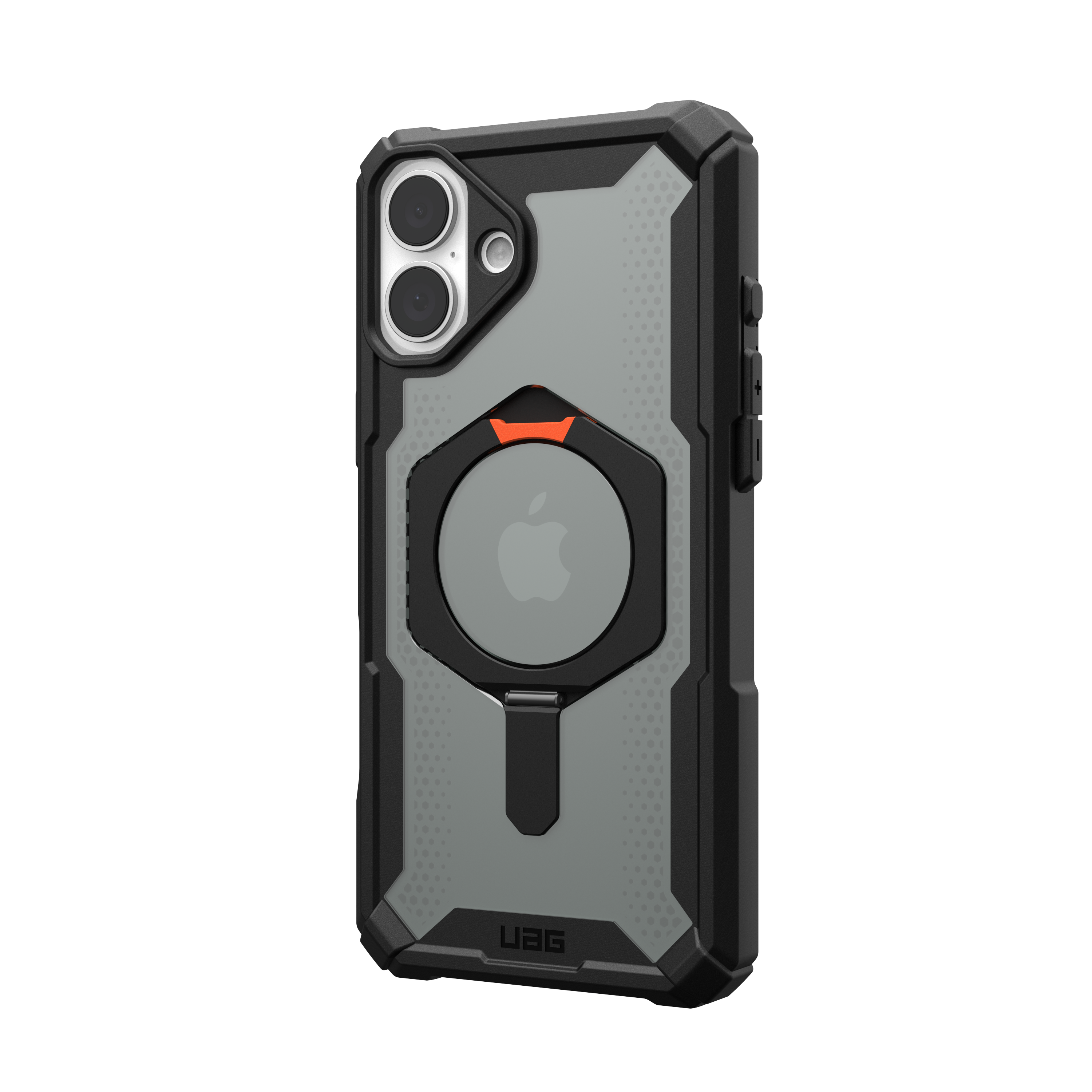 Alt View 3. UAG - Plasma XTE Series Case with Magsafe for Apple iPhone 16 Plus - Black/Orange.