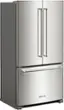 Left. KitchenAid - 20 Cu. Ft. French Door Refrigerator with Interior Water Dispenser - Stainless steel.